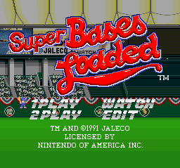 Super Bases Loaded Title Screen